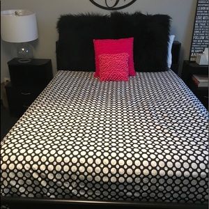 PB Teen Black & White Polka-Dot Duvet Cover